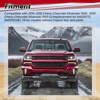 Load image into Gallery viewer, HECASA Front Bumper Lower Valance Compatible with 2016-2019 Chevrolet Chevy Silverado 1500 LD Replacement for 84029773, GM1015134C W/Tow Hooks Holes Air Dam Deflector PP Plastic Black
