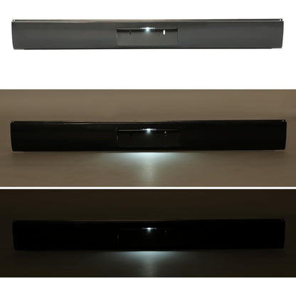 KUAFU Rear Bumper Roll Pan Compatible With 1995-2004 Toyota Tacoma Fleetside Models W/LED License Light Steel Black