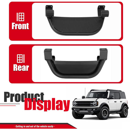 Running Boards Side Steps Compatible with 2021-2025 Ford Bronco 4 Door Steel Powder Coated Black 4Pcs Side Bars Step Plates