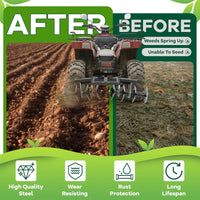 Load image into Gallery viewer, KUAFU 54&quot; Cut Width Disc Plow Harrow 2 Inch Receiver for ATV UTV Pull Behind Tiller Garden Tractor Accessory

