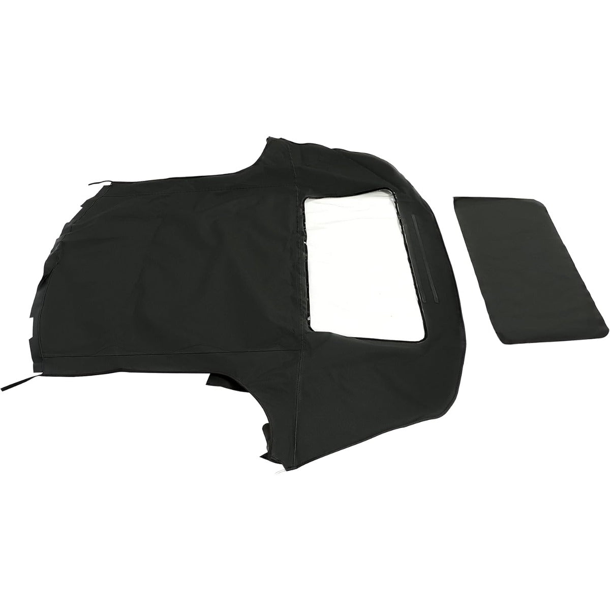 Convertible Soft Top for 1990-1993 Geo Metro/Suzuki Swift/Pontiac Firefly, Soft Roof Replacement with Clear Plastic Window, Premium Grade Black Sailcloth Vinyl
