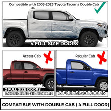 Running Boards Compatible with 2005-2023 Toyota Tacoma Double Cab Dropped Steps Side Steps Hoop Bar Nerf Bars Door (Matte Black)