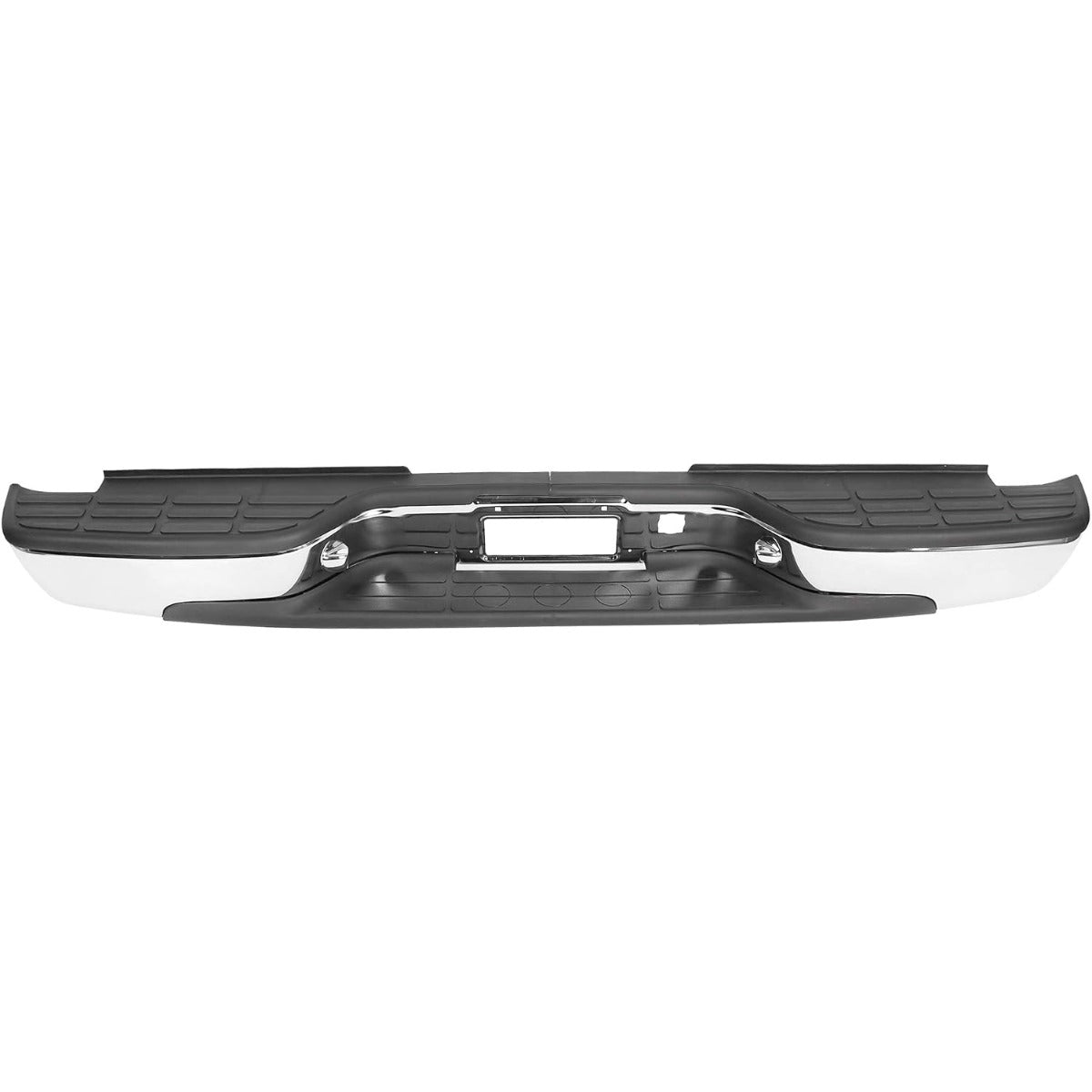 KUAFU Rear Step Bumper Compatible with 1999-2007 Chevy Chevrolet Silverado GMC Sierra 2500 HD 3500 Truck Chrome Steel Replacement for GM1103129 12473000 GM1103141 GM1191121