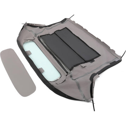 Convertible Soft Top for 2003-2009 Nissan 350Z, Black Color with Clear Heated Glass Window, Sailcloth Vinyl Soft Roof Replacement