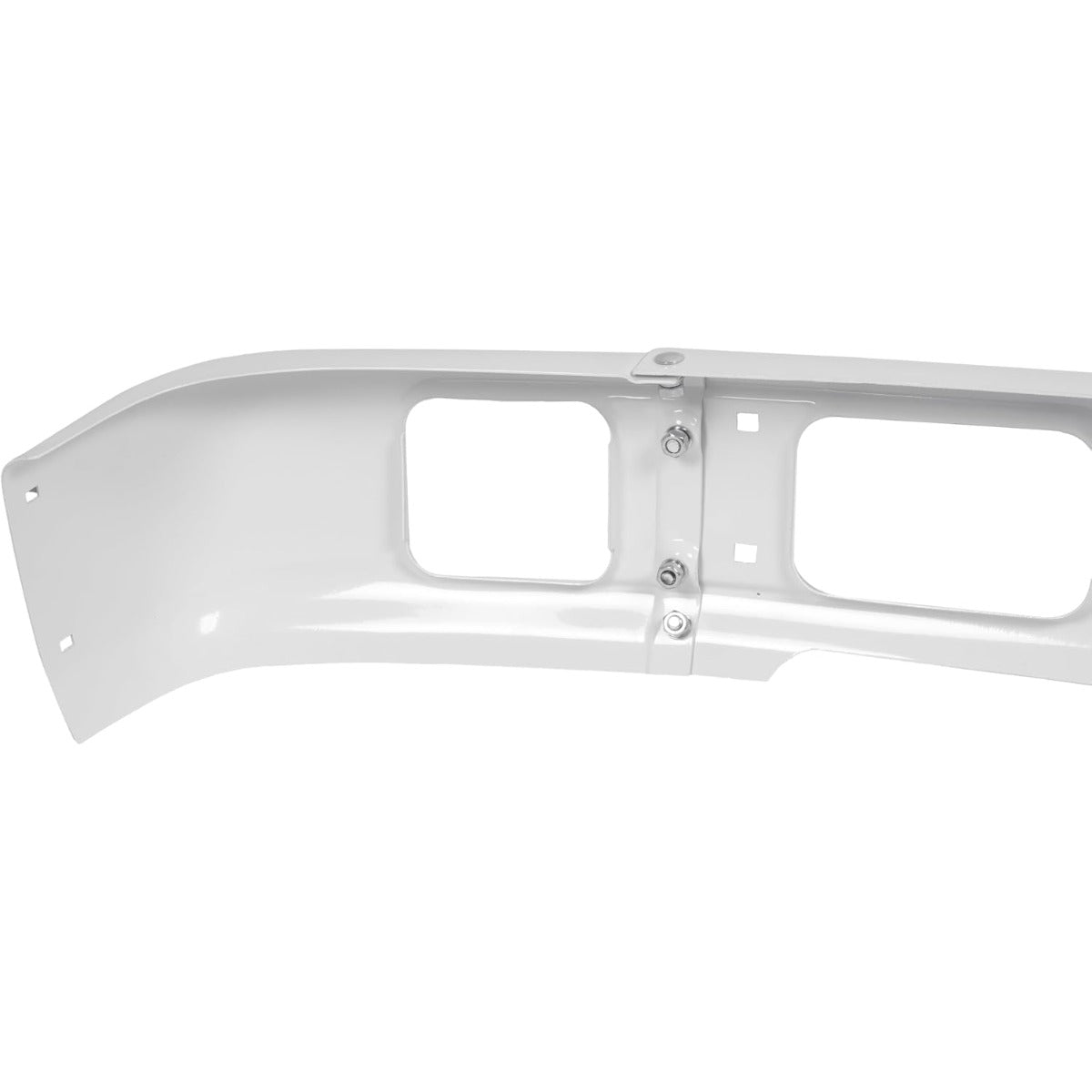 ALMULOO Front Bumper Compatible with 1992¨C2003 Isuzu NPR/NQR/NRR Trucks Heavy Duty Steel White