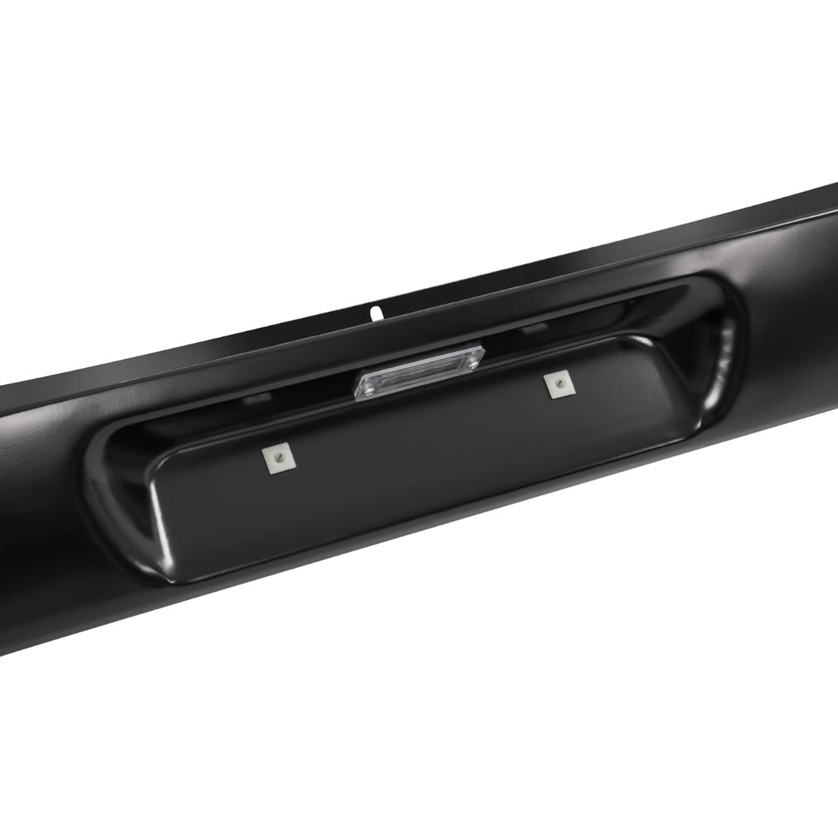 KUAFU Rear Roll Pan Compatible with 1987-1996 Ford F150 Styleside/Fleetside Bed W/LED License Light and Plate Box Bumper Rollpan Face Bar Steel Black