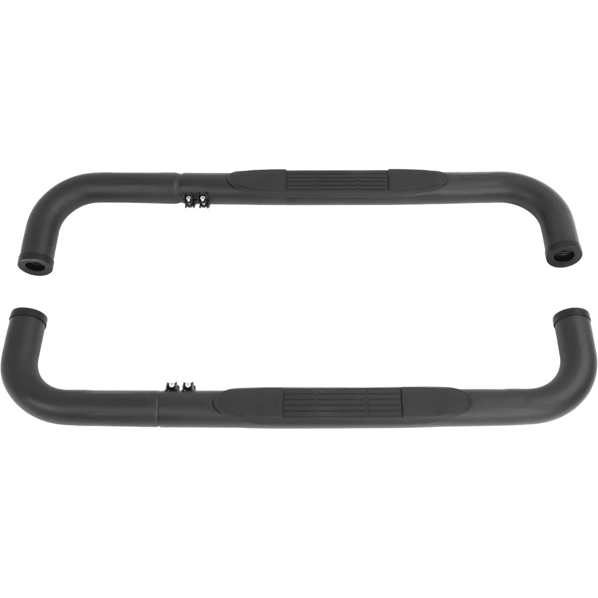 ALMULOO Pair Side Steps Compatible with 1988-1998 Chevy Chevrolet/GMC C/K Pickup Blazer Tahoe Yukon 2-Door Regular Cab Running Boards Step Bars Steel+Plastic Powder Coated Black Left + Right Side