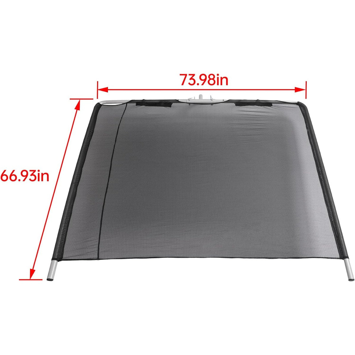 Boat Sun Shade Compatible with Boats 25 FT and Under Stern Boat Center Console Sun Shade Aluminium+Cloth -Black