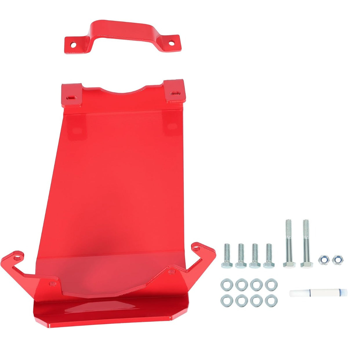 Differential Chassis Skid Plate Compatible with 2007-2018 Jeep Wrangler with Dana 44 Front Axle Replacement for RS6212 Powder Coated Red Heavy Duty Steel