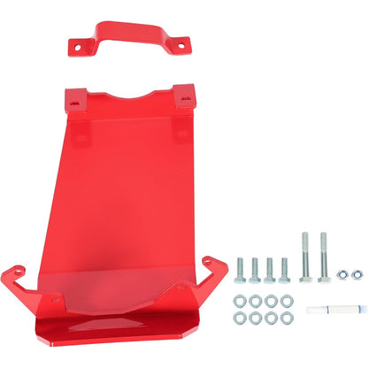 Differential Chassis Skid Plate Compatible with 2007-2018 Jeep Wrangler with Dana 44 Front Axle Replacement for RS6212 Powder Coated Red Heavy Duty Steel