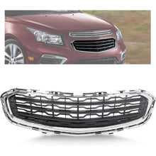 Bumper Center Grille Compatible with 2015 Chevy Cruze 2016 Chevrolet Cruze Limited Front Center Grill Replacement for GM1200728 95405770 Black with Chrome Molding