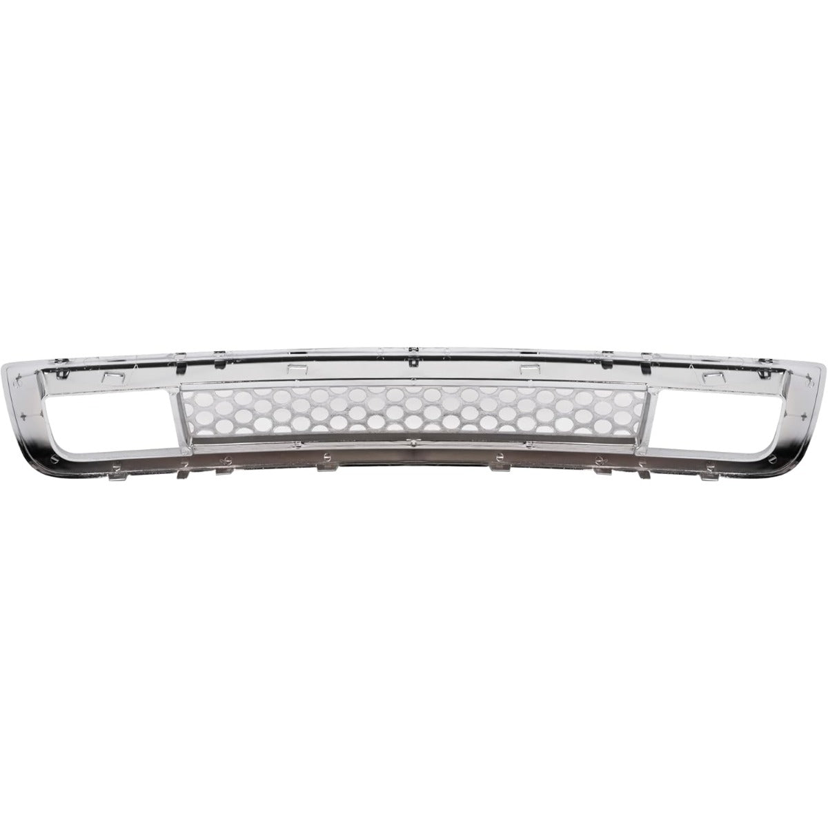 Front Upper & Lower Grill Compatible with 2007-2013 GMC Sierra 1500 Denali Bumper Grille Chrome Silvery