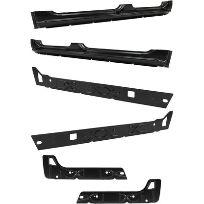Outer Rocker Panels & Inner Rocker Panels Compatible with 1999-2007 Chevy Chevrolet Silverado GMC 4 Door Truck Crew Cab Pickup (Driver & Passage Side)-3 Packages