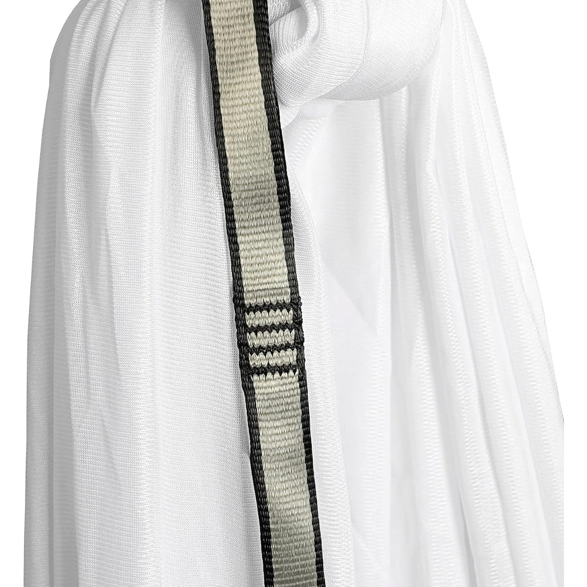 Kojem Aerial Silk Fabric Yoga Swing Kit For Fitness Yoga Inversions Flexibility Core Strength Dance White Nylon Fabric 6.6/13.1 Yards