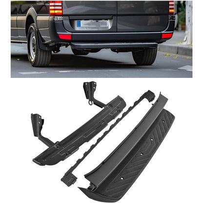 Rear Bumper Step Running Board Compatible with 2019-2024 Mercedes Benz Sprinter 2500 3500 W907 Rear Lower Bumper Step Pad Cover Black