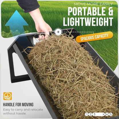 ECOTRIC 22 Gallon Livestock Feeder, 45" Length for 10Sheeps Once, Feeder