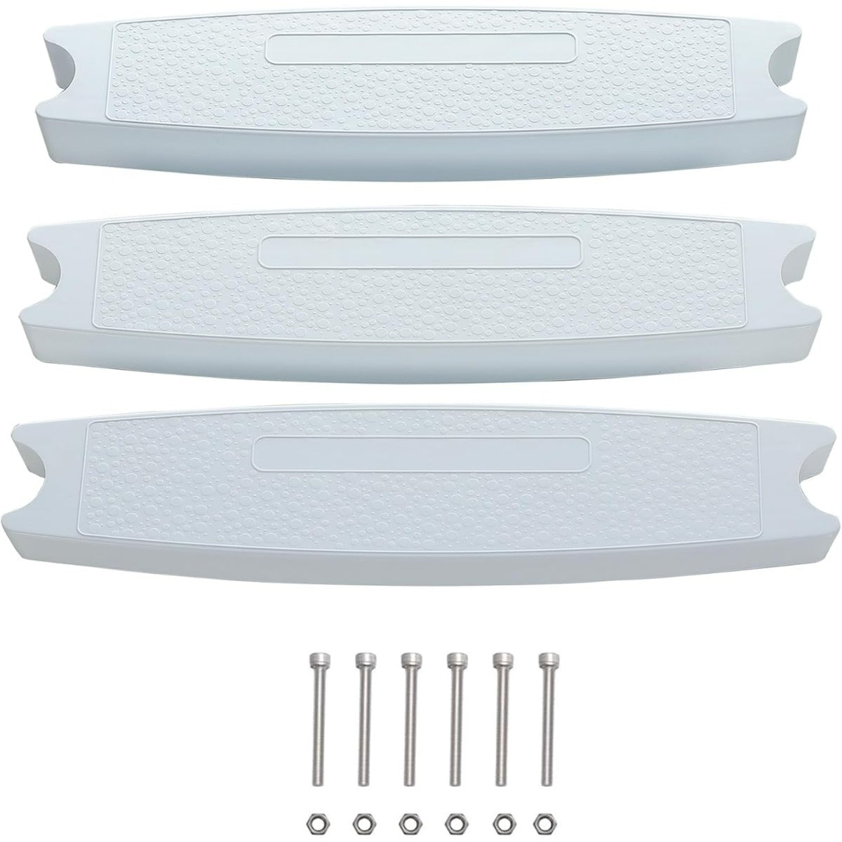 18 Inches Universal Pool Ladder Steps Replacement, 300 lbs Weight Capacity Heavy-Duty Molded Plastic Swimming Pool Ladder Rung Step 3Pcs LYOP-030S-3