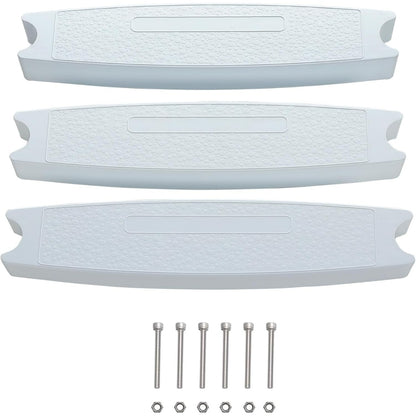 18 Inches Universal Pool Ladder Steps Replacement, 300 lbs Weight Capacity Heavy-Duty Molded Plastic Swimming Pool Ladder Rung Step 3Pcs LYOP-030S-3