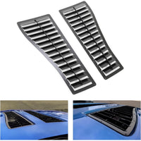 Load image into Gallery viewer, HECASA Steel Hood Louver Inserts Hood Scoop Compatible with 1985-1990 Chevy Chevrolet Camaro Z28 IROC-Z IROC Vented Heat Extractor Steel Black Powder Coated
