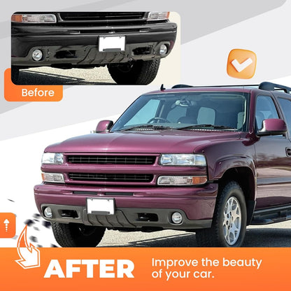 Front Lower Bumper Valance Compatible with 2003-2006 Chevy Chevrolet Suburban 1500 Tahoe Z71 w/Fog Light Hole & Tow Hook Hole Replace for GM1092209 15766483 Lower Bumper Cover Air Dam Deflector