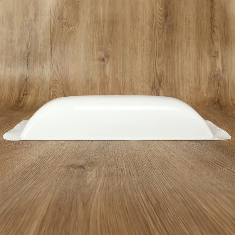 Kojem 18" x 26" RV Skylight Replacement Cover Compatible with RV Camper Food Truck Motorhome Roof Sunroof Fit Outer Dome Cover 14" x 22" RV Shower Skylight Openings Roof Vent Cover White LYAP-737-1