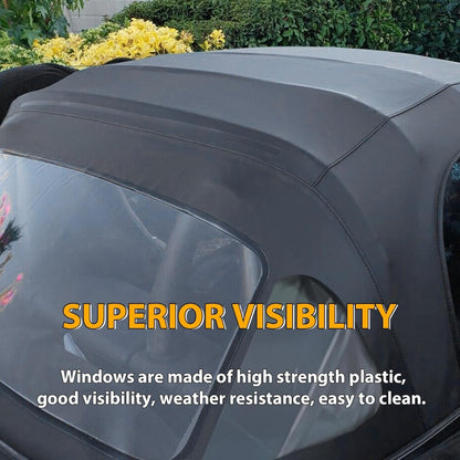 Convertible Soft Top for 1970-1980 MG Midget Black Sailcloth Vinyl Top & Clear Plastic Window