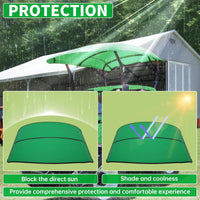 Load image into Gallery viewer, HECASA Green Tractor Canopy Compatible with All ROPS 48-3/8&quot; X 48-3/8&quot; Equipped Tractors and Mowers with a 2&quot; x 2&quot; or 2&quot; x 3&quot; ROPS (Will Add About 4&#39;&#39; to The Height of The Tractor)
