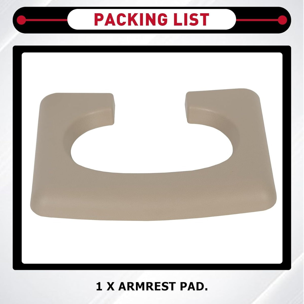 Center Console Cup Holder Armrest Pad Replacement Compatible with 2004-2014 Ford F150 TAN