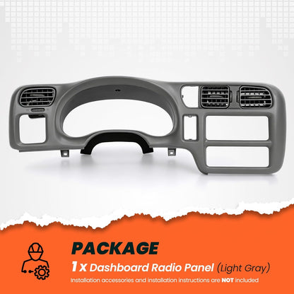 HECASA Dashboard Radio Panel Compatible with 1998-2002 S10 Blazer