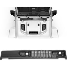 HECASA Front Windshield Wiper Cowl Panel Cover Compatible with 2018-2024 Jeep Wrangler 2020-2024 Jeep Gladiator Replacement for 68307260AC Window Wiper Cowl Panel Cover Vent Grille Plastic Black