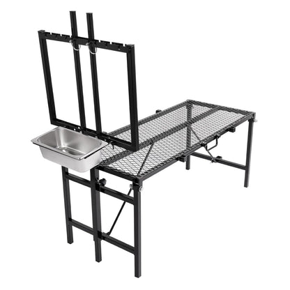 HECASA Sheep Milking Stand Livestock Feeder Rack Adjustable Headpiece