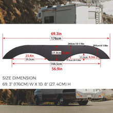 ECOTRIC RV Fender Skirt Replacement Tandem Trailer for RVs Campers and Trailers - Black LYAP-472-1