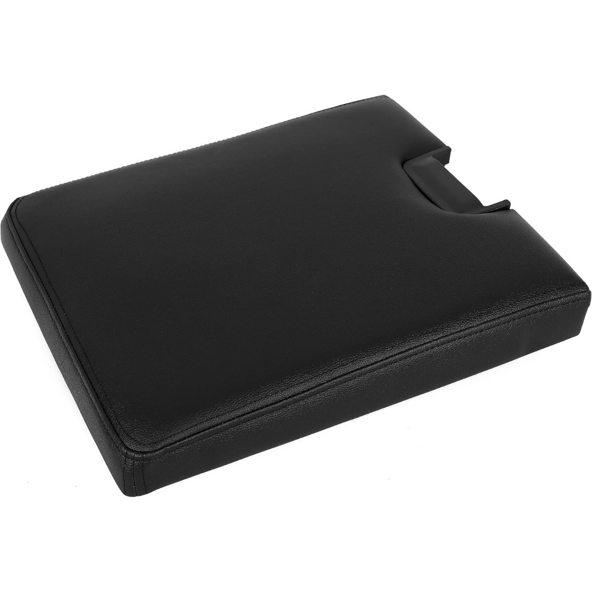 KUAFU Center Console Lid Compatible with 2007-2014 Chevy Chevrolet Silverado Avalanche Suburban Tahoe GMC Sierra Yukon Replace for 20864151 924-810 Seat Armrest Cover with Latch Plastic Leather Black