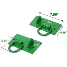 Grab Hooks Tractor Bucket Hook Compatible with John Deere 1025R 2032R 3320 2520 Tractor Bucket Hooks Bolt on D Rings Green