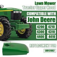 Load image into Gallery viewer, Upper Hood Compatible with John Deere 4200 4210 4300 4310 4400 4410 Lawn Mower Tractor Hood with Fuel Door Replacement for LVU12062

