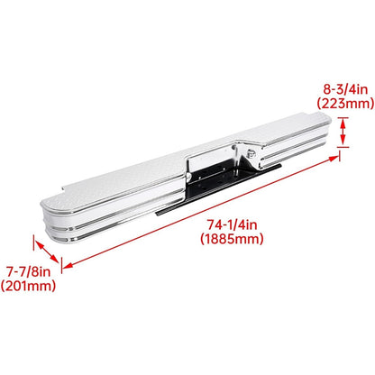 KUAFU Rear Bumper Compatible with 1967-1991 C/K Fleetside 1978-1985 Ram charger 1978-1998 Ford Bronco F250 F350HD Styleside (Compatible with 21000 Fey vehicle specific mounting kit)