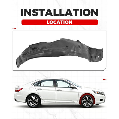 HECASA Front Inner Fender Liner Compatible with 2013-2015 Honda Accord Sedan Replacement for 74100T2AA00 HO1249150, Splash Shield Guard Right Passenger Side