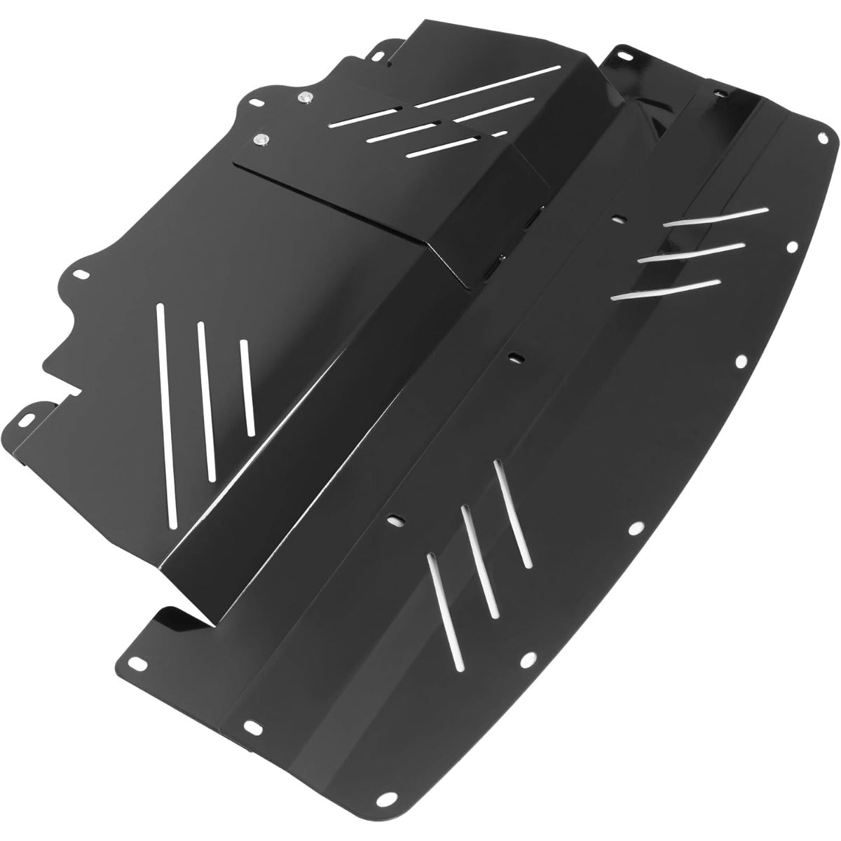 Under Tray Skid Plate Compatible with 2007-2016 Infiniti G35X G37X Q40 Q60 Engine Splash Shield Cover Guard Aluminum Powder Coated Black