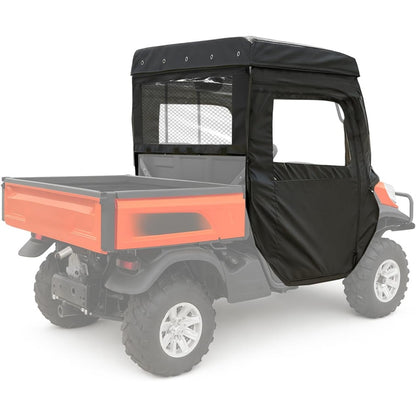 UTV Soft Door+Soft Top+Clear Rear Window W/Zipper Compatible with 2014-2023 Kubota RTV X1120D/ X900 Plastic