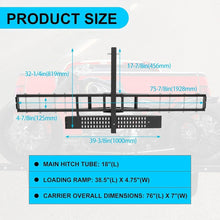 600LBS Steel Motorcycle Scooter Dirtbike Carrier Hauler Hitch Mount Rack Ramp Anti Tilt T-NS-MRC001T