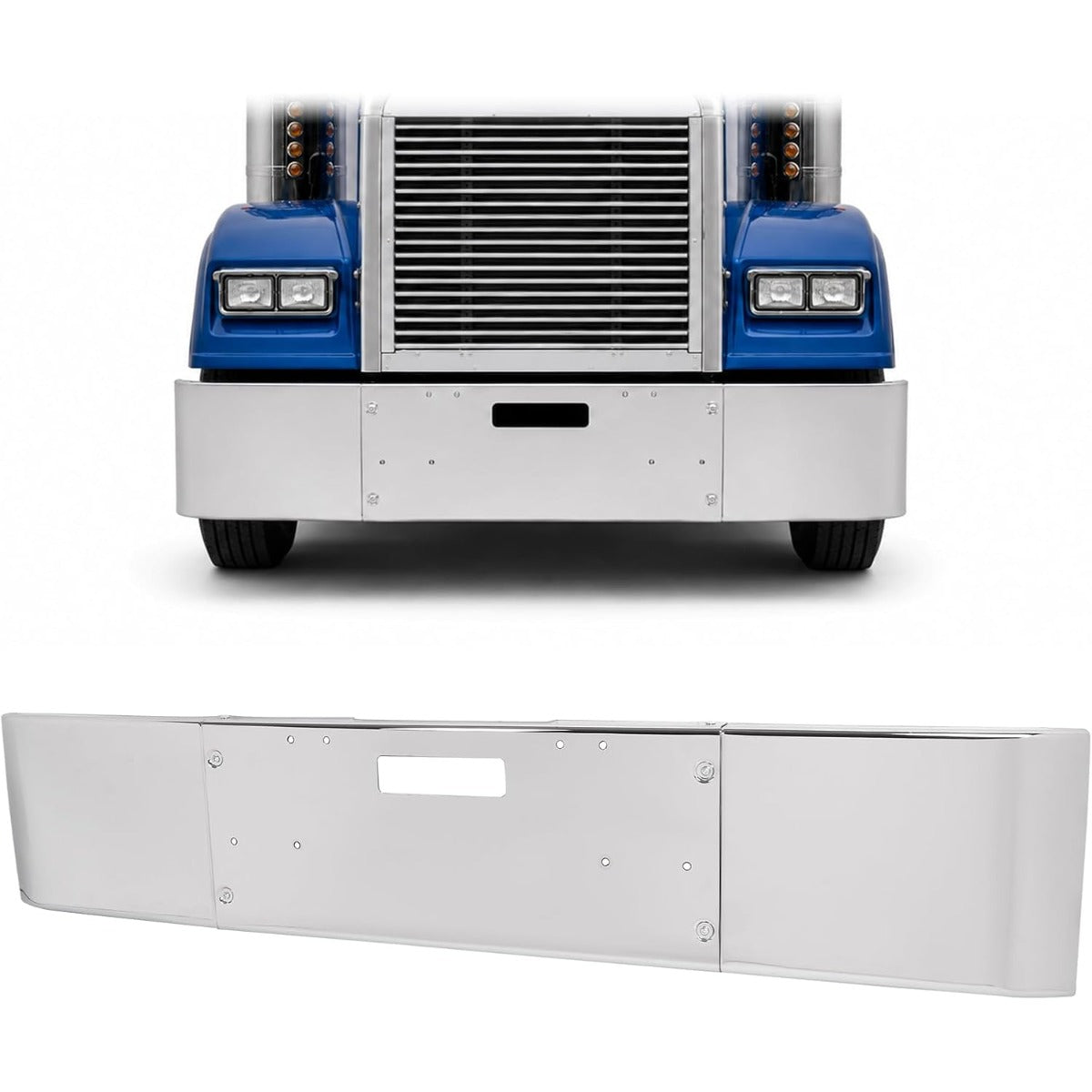 KUAFU Front Bumper Compatible with 1984-2002 Freightliner Classic