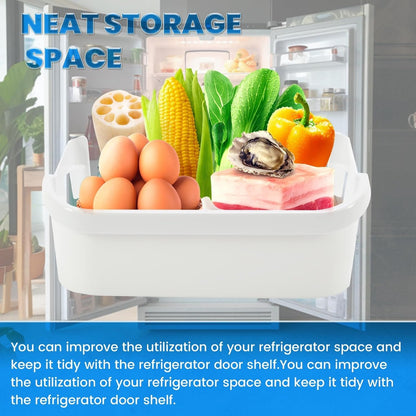 KUAFU 240351601 Refrigerator Freezer Door Shelf Bin Compatible with Frigidaire Freezer AP2115974 PS430027 891154 AH430027 EA430027 Refrigerator Gallon Door Bin Shelf Replacement Only White