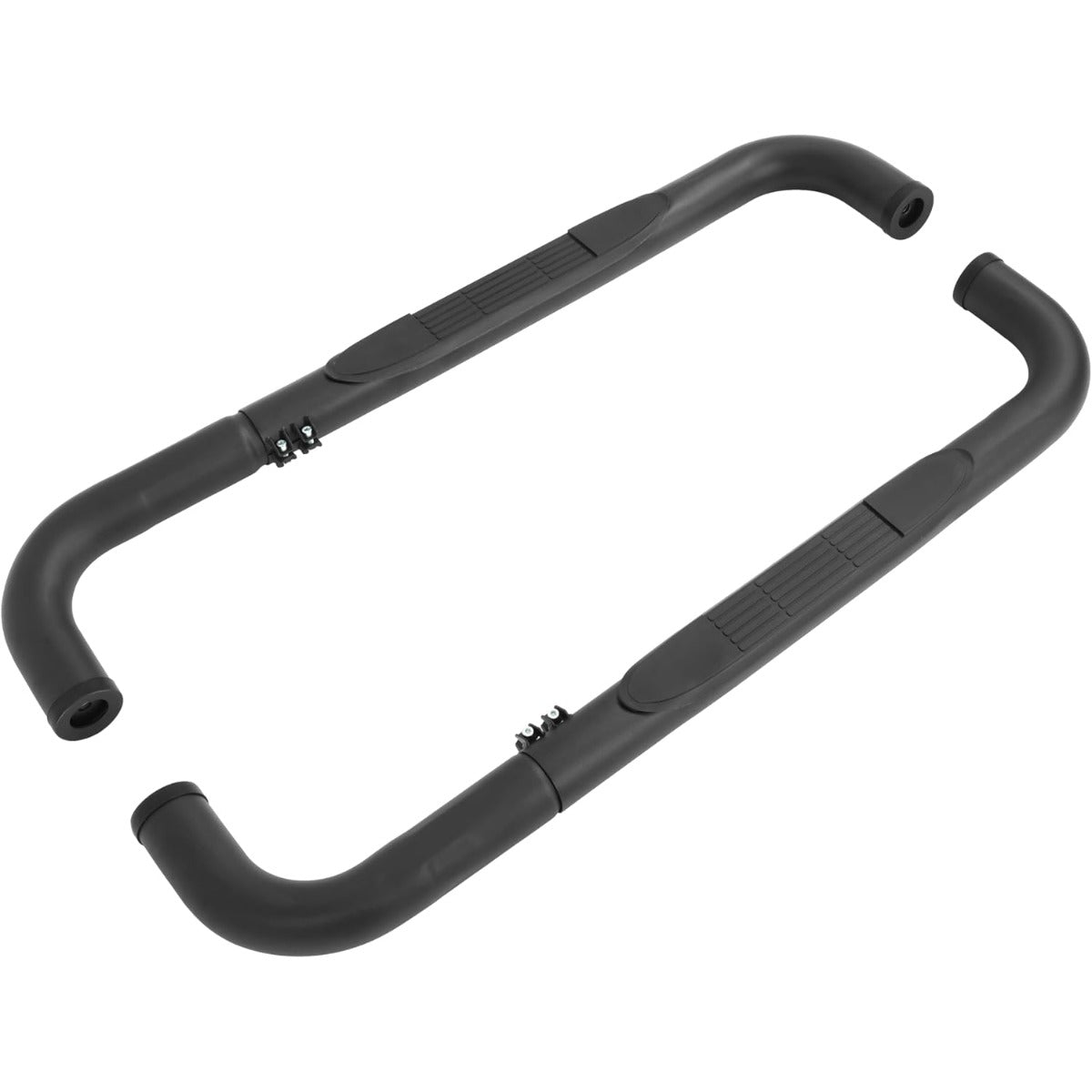 ALMULOO Pair Side Steps Compatible with 1988-1998 Chevy Chevrolet/GMC C/K Pickup Blazer Tahoe Yukon 2-Door Regular Cab Running Boards Step Bars Steel+Plastic Powder Coated Black Left + Right Side