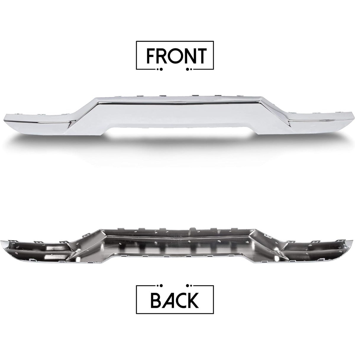 Front Lower Bumper Skid Plate Compatible with 2016-2019 Chevy Chevrolet Silverado 1500 23243083 GM1044128 Bumper Valance Panel Cover Impact Face Bar Chrome