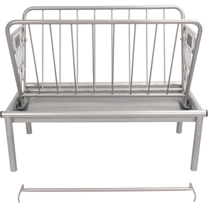 Kojem 4 Ft Long Livestock Feeder, Heavy Duty Steel Livestock 2 in 1 Grain &