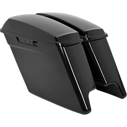Pained Black Hard Saddlebags Saddle Bags   for 2014-2024 Harley Davidson Touring Models Street Road Glide Road King(W/O Hardware)