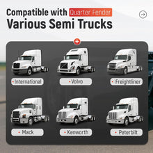 34" x 24" Quarter Fenders for Semi Trucks,  for  Freightliner Peterbilt Kenworth Volvo Mack, 304 Stainless Steel Mirror-Finished Fenders Right & Left