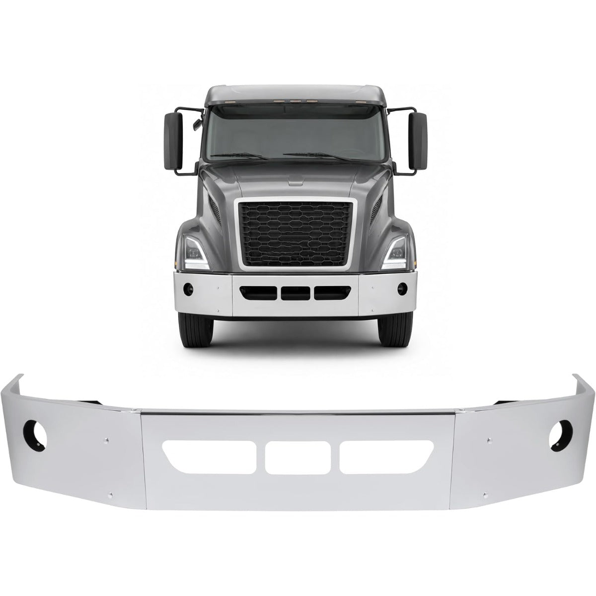 ALMULOO Front Bumper Compatible with VOLVO VNR 3550757