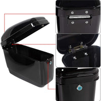 Load image into Gallery viewer, Universal Motorcycle Trunk Luggage Storage Box &amp; Hard Saddle Bags Saddlebags w/Mounting Kit Compatible with Harley Davidson Honda Yamaha Suzuki Kawasaki Cruiser Shadow Vulcan - 2 Packages DMYS-B+GA-B
