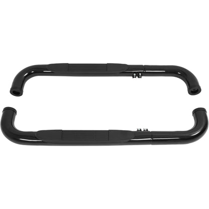ALMULOO Pair Side Steps Compatible with 1998-2011 Ford Ranger Regular/Standard Cab Running Boards Step Bars Steel+Plastic Powder Coated Black Left + Right Side